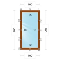 Мягкое окно 100x200 см, для веранды, беседки