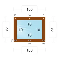 Мягкое окно 100x80 см, для веранды, беседки